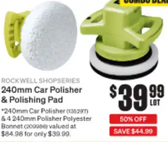 SuperCheap Auto Rockwell Shopseries 240mm Car Polisher & Polishing Pad offer