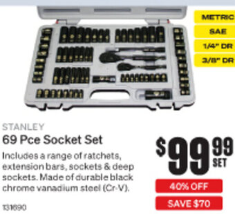 SuperCheap Auto Stanley 69 Pce Socket Set offer