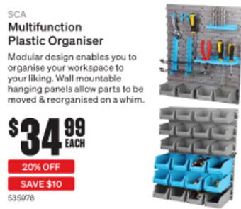 SuperCheap Auto SCA Multifunction Plastic Organiser offer