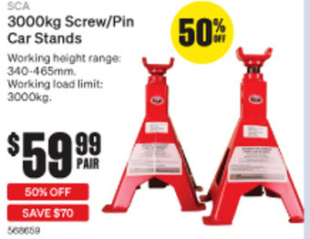 SuperCheap Auto SCA 3000kg Screw/Pin Car Stands offer