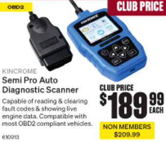 SuperCheap Auto Kincrome Semi Pro Auto Diagnostic Scanner offer