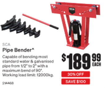 SuperCheap Auto SCA Pipe Bender offer