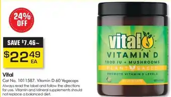Vital Vitamin D 60 Vegecaps