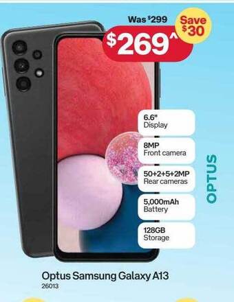 Australia Post Optus samsung galaxy a13 offer
