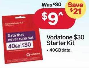 Australia Post Vodafone $30 starter kit offer