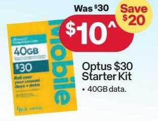 Australia Post Optus $30 starter kit offer