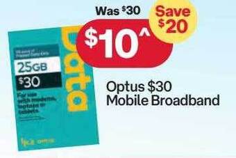 Australia Post Optus $30 mobile broadband offer