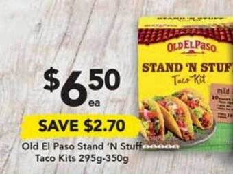 Drakes Old el paso stand 'n' stuff taco kits offer