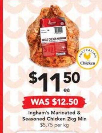 Drakes Ingham's marinated & seasoned chicken offer