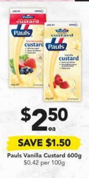 Drakes Pauls vanilla custard offer