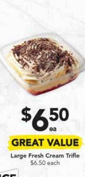 Drakes Large fresh cream trifle offer