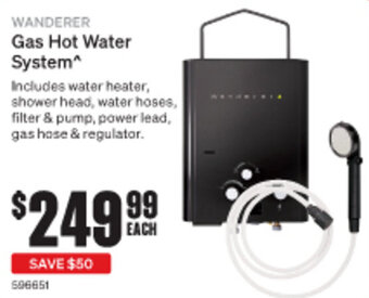SuperCheap Auto Wanderer Gas Hot Water System offer