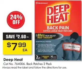 Deep Heat Back Patches 2 Pack