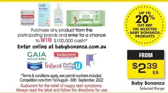 Pharmacy Direct Baby Bonanza Selected Range offer