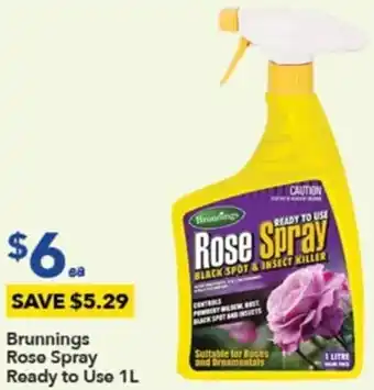 Ritchies Brunnings Rose Spray Ready To Use 1L offer