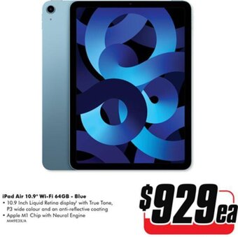 The Good Guys iPad Air 10.9" Wi-Fi 64GB-Blue offer