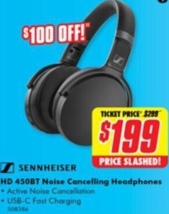 The Good Guys Sennheiser HD 450BT Noise Cancelling Headphones offer