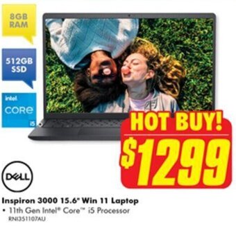 Dell Inspiron 3000 15.6" Win 11 Laptop