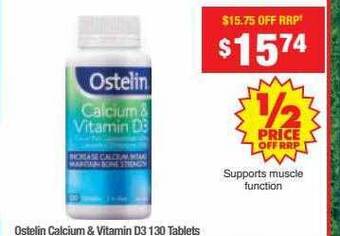 Chemist Warehouse Ostelin calcium & vitamin d3 130 tablets offer