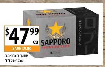 Supabarn Sapporo premium beer offer