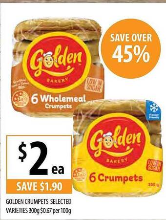 Supabarn Golden crumpets offer