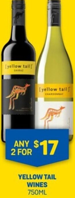 Bottlemart Yellow Tail Wines 750ml offer