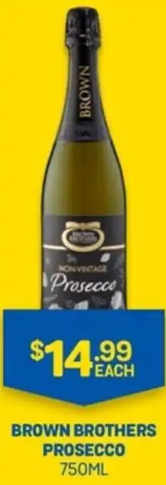 Bottlemart Brown Brothers Prosecco 750ml offer
