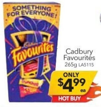 Cheap as Chips Cadbury Favourites 265g offer