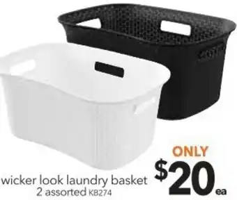 Cheap as Chips Wicker Look Laundry Basket offer