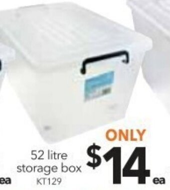 Cheap as Chips 52 Litre Storage Box offer