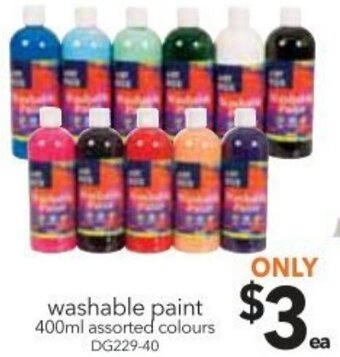 Cheap as Chips Washable Paint 400ml offer