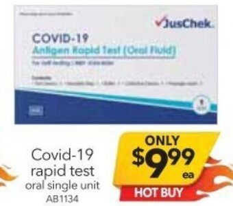 Cheap as Chips Covid-19 Rapid Test offer