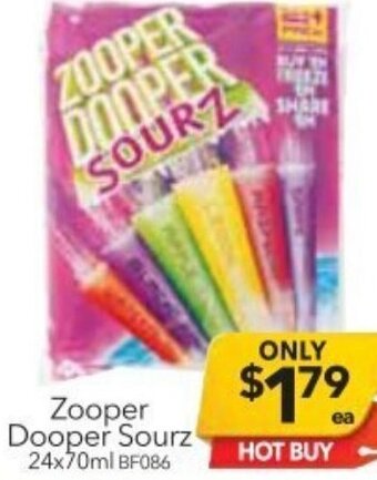 Zooper Dooper Sourz 24x70ml