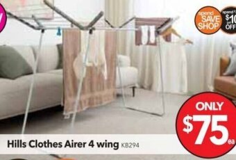 Cheap as Chips Hills Clothes Airer 4 Wing offer