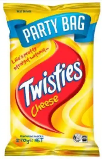 Twisties Cheese Party Bag 270g