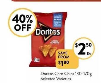 Foodworks Doritos corn chips offer