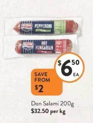 Foodworks Don salami offer