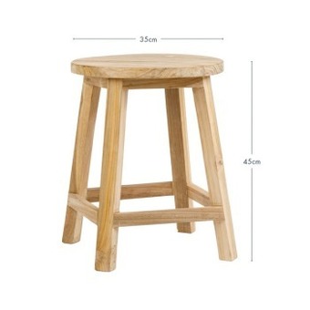 Pillow Talk Ward recycled teak round stool by m.u.s.e. offer