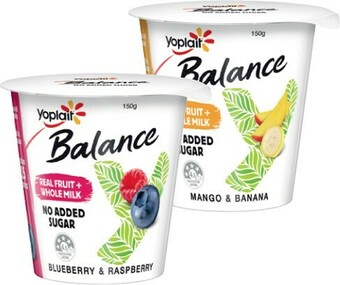 IGA Yoplait Balance No Added Sugar Yoghurt 150g Selected Varieties offer