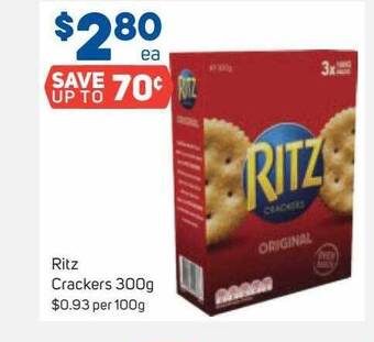 Foodland Ritz crackers offer