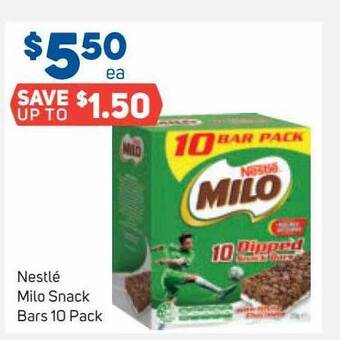 Foodland Nestlé milo snack bars offer