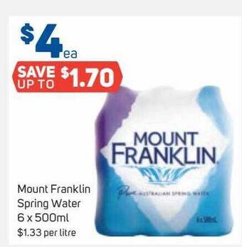 Foodland Mount franklin spring water offer