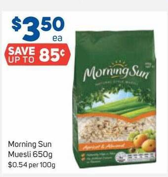 Foodland Morning sun muesli offer