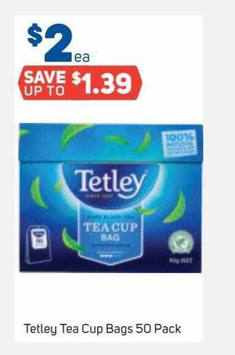 Foodland Tetley tea cup bags offer