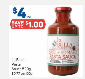 Foodland La bella pasta sauce offer