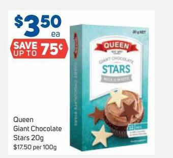 Queen giant chocolate stars