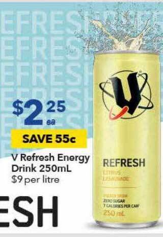 Ritchies V refresh energy drink offer