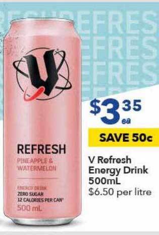 Ritchies V refresh energy drink offer