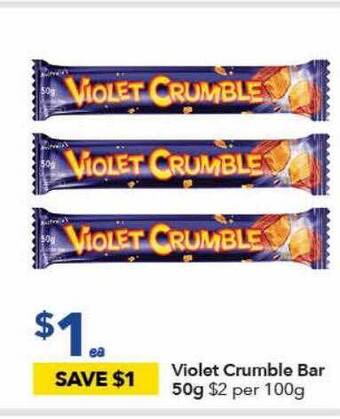 Ritchies Violet crumble bar offer