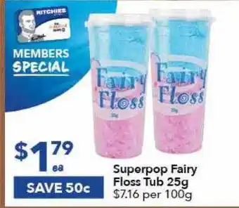 Superpop fairy floss tub